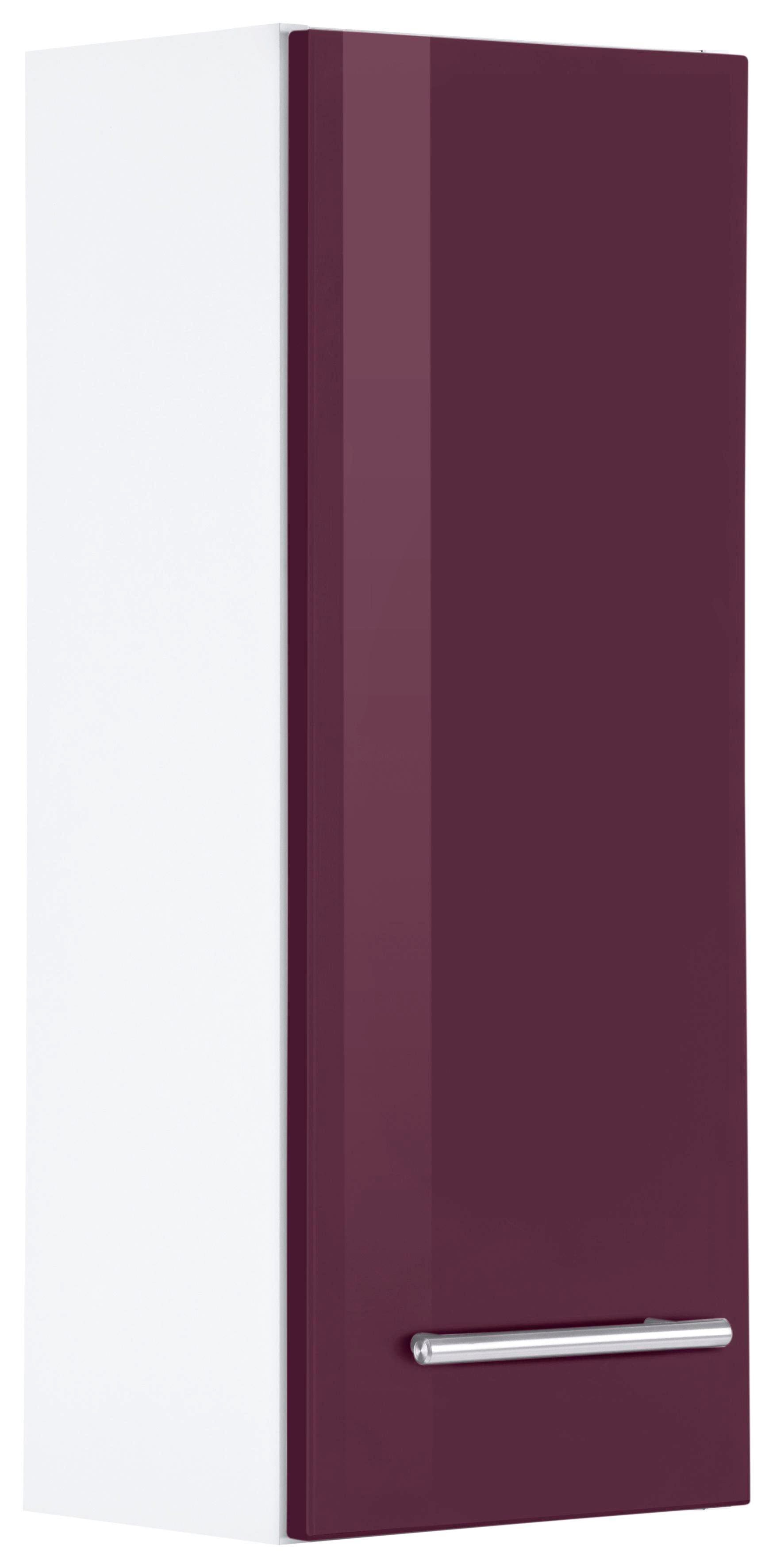 Hängeschrank WELLTIME "Venedig", lila (aubergine, weiß), B:25cm H:64cm T:20cm, Schränke, Hängeschrank, Badmöbel in Breite 25 cm Image