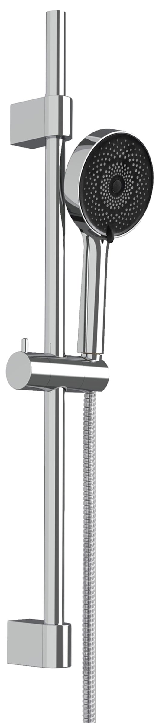 Brausehalter WENKO "Softwater", silberfarben, B:70cm, Edelstahl, Duschkopfhalterungen, Duschstange mit Duschkopf, 3 Strahlarten, Ø 12 cm, mikrofeine Düsen