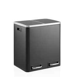 Abfallsammler / Mülltrennsystem Clean 9 - 30L (2x15L) Stahl schwarz hjh OFFICE Image