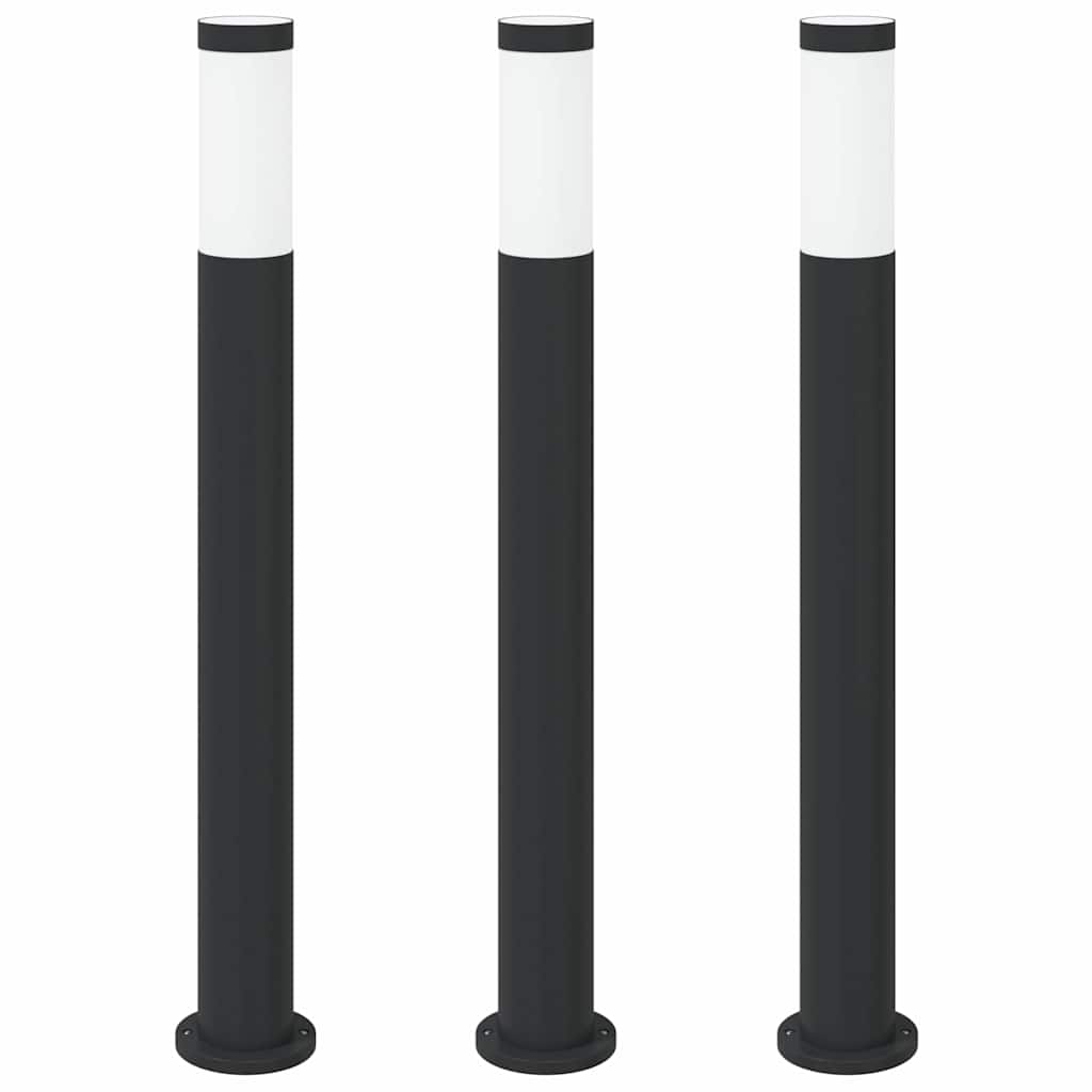 vidaXL Pollerleuchten 3er 80 cm Edelstahl IP44 Image