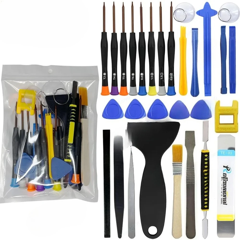 29 pièces en 1 outils de réparation d'écran de téléphone portable Kit d'outils de réparation de téléphone Kit d'outils de levier d'ouverture outil de réparation Kit de réparation de téléphone tablette
