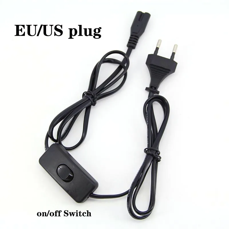 2Pin Prong AC US EU zu C7 C8 Verlängerung EU US Stromkabel LED-Licht Netzschalterkabel Amerikanischer europäischer Laptop Image