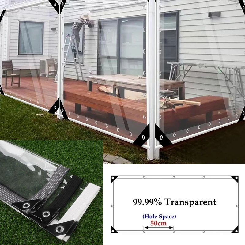 100 % transparente PVC-Plane, robuste Pavé-Pergolen, Möbel, Regenschutz, Balkon, Winterschutz Image