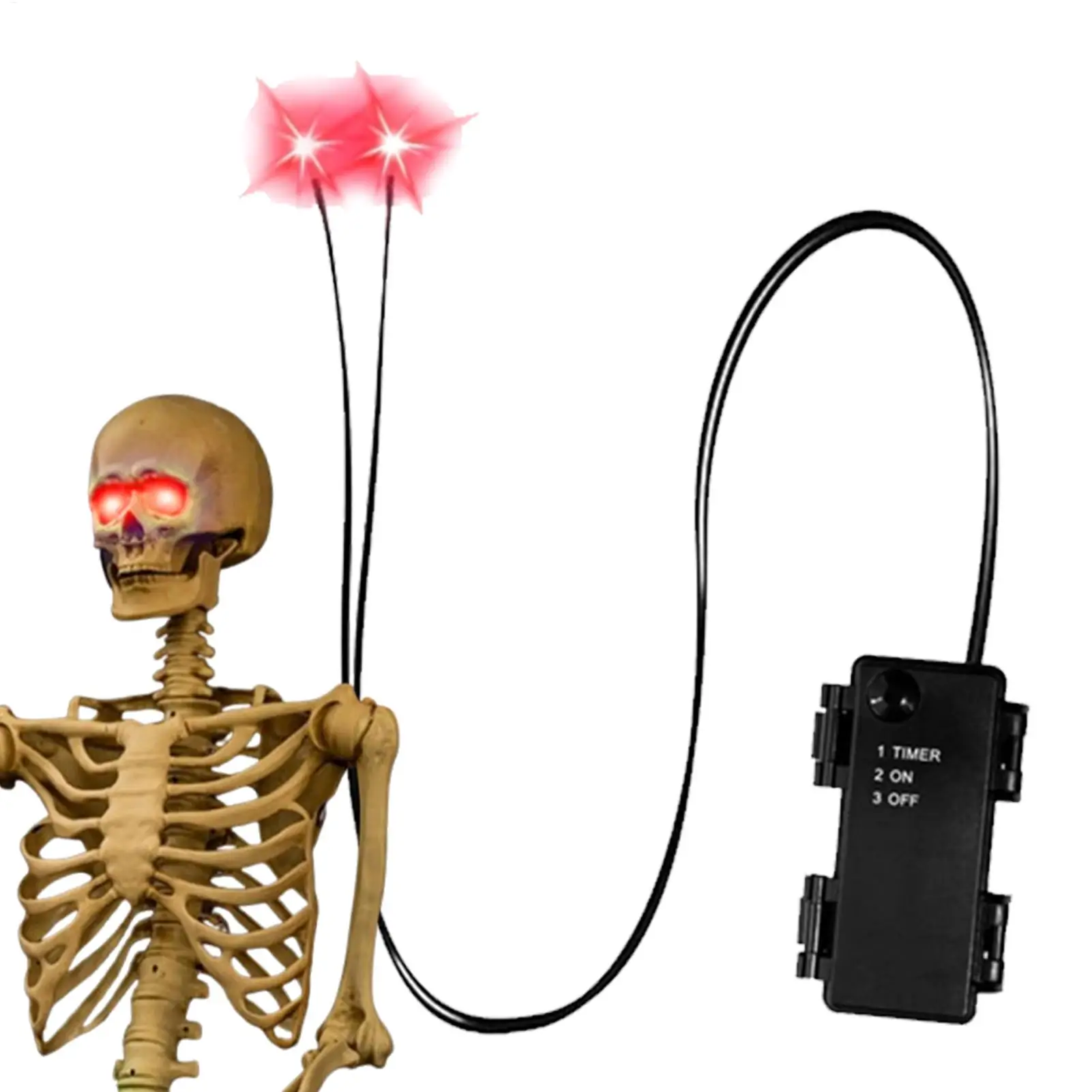 Halloween LED leuchtende Augen mit Timer leuchten DIY Augen für Skelett Kürbisse Masken Grabsteine Indoor Outdoor Horror Dekore Image