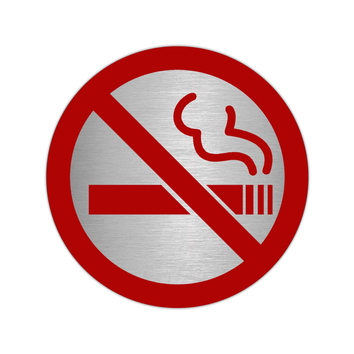 No Smoking"-Aufkleber Edelstahl: 7 cm. Image