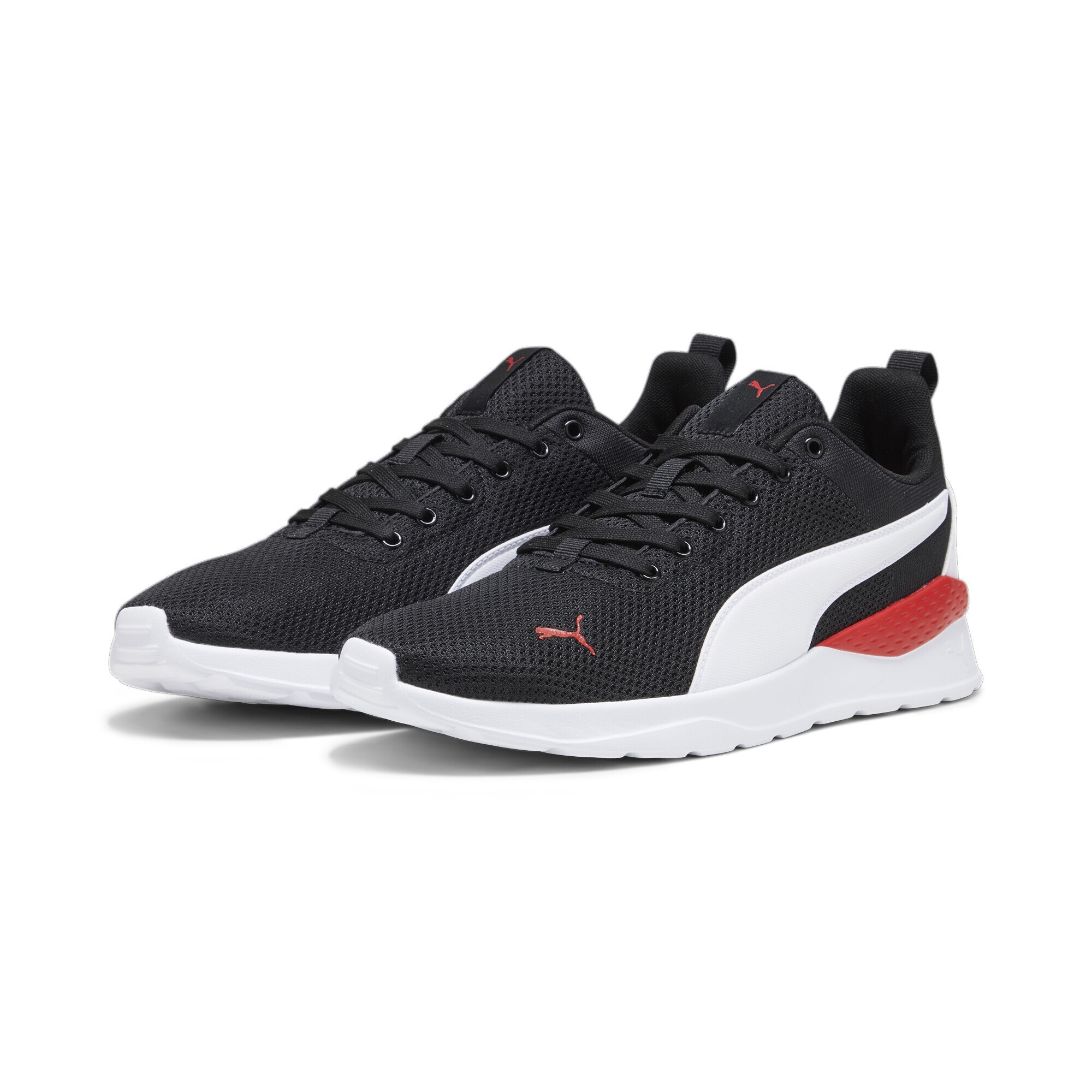 Sneaker PUMA "Anzarun Lite Sneakers Erwachsene", Herren, Gr. 36, schwarz (schwarz, weiß for all time rot), Obermaterial: Synthetik, Textil; Futter: Textil; Innensohle: Textil; Laufsohle: Synthetik, Gummi, Schuhe Sneaker