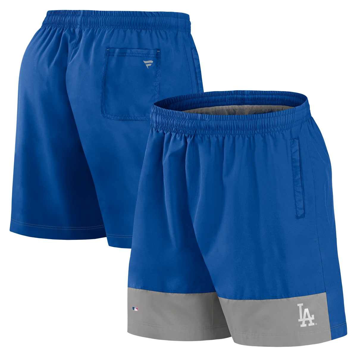 Sporthose FANATICS "Fanatics Shorts Los Angeles Dodgers Woven", Mädchen, Gr. L, US-Größen, blau, 100% Nylon, Hosen Sporthose