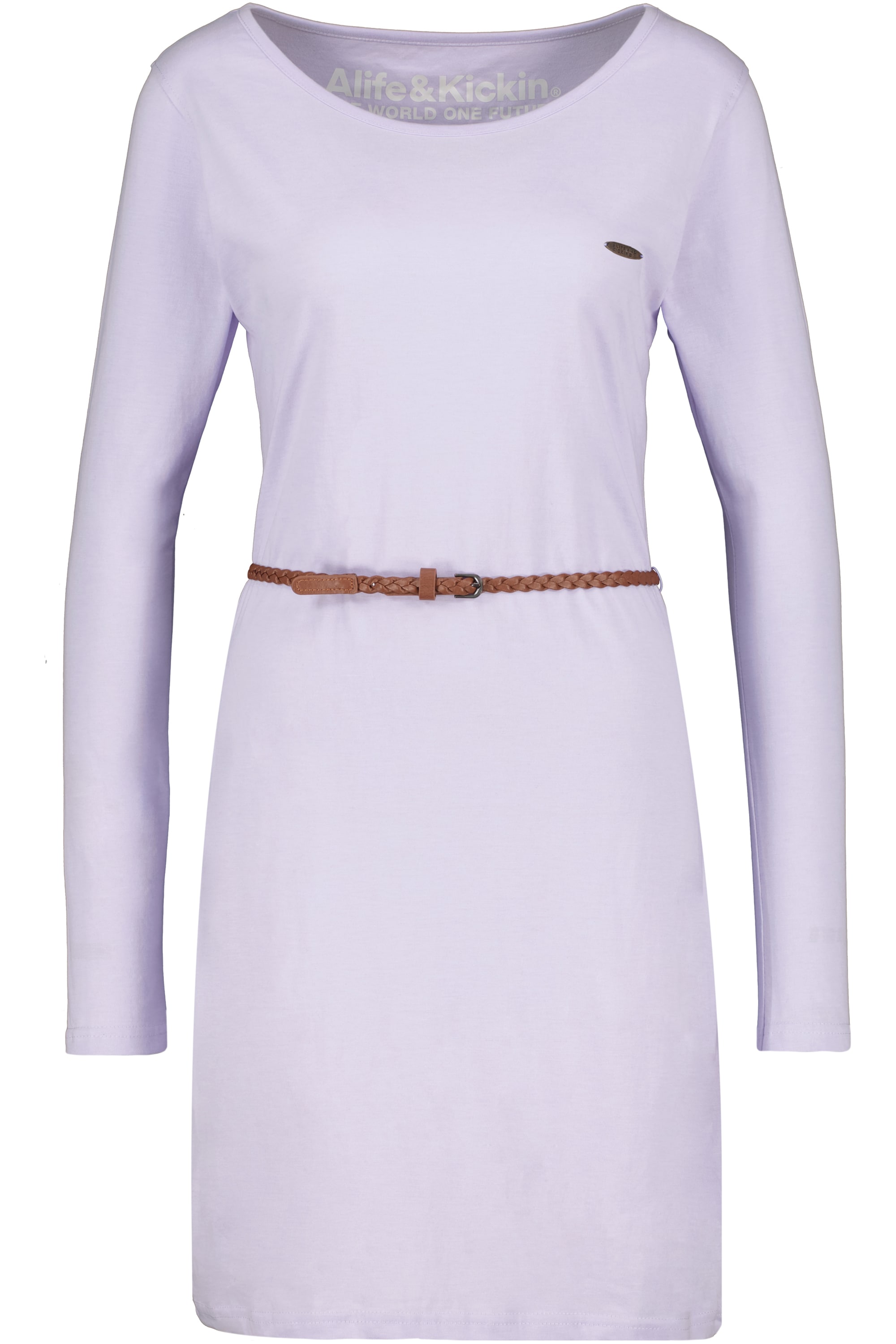 Blusenkleid ALIFE & KICKIN "Damen EllinAK A", Damen, Gr. M, Normalgrößen, lila (orchid melange), 65% Baumwolle, 35% Polyester, Kleider Blusenkleid