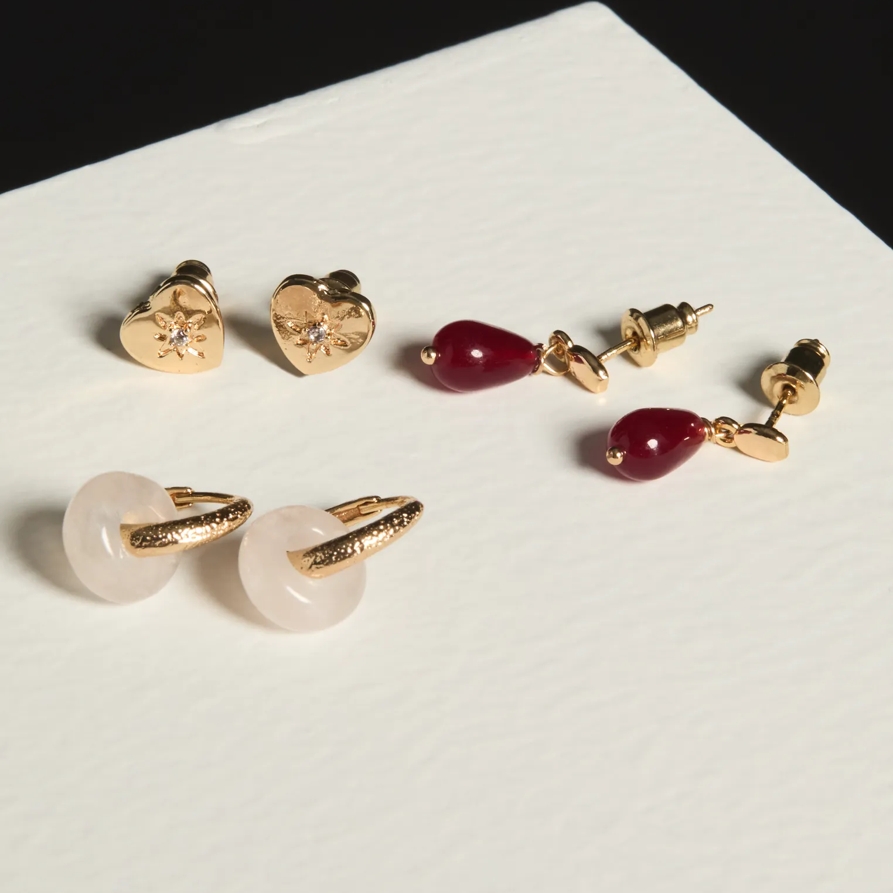 Lucky Brand Mutli Drop Earring Set - Women's Ladies Accessories Jewelry Earrings in Gold