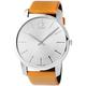 Calvin Klein Men's K2G21138 Orange Leather Swiss Quartz Watch with Silver Dial