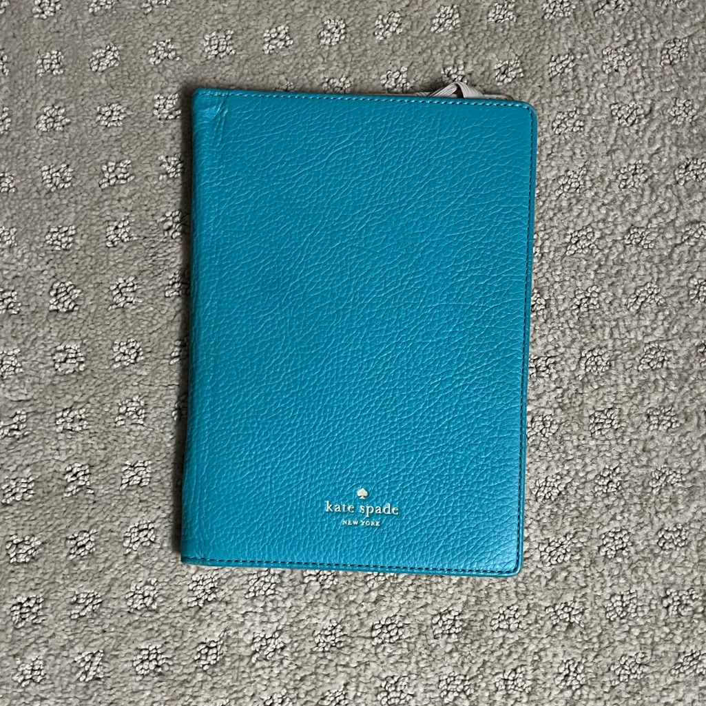 Kate Spade Tablets & Accessories | Kate Spade Turquoise Leather Cover For Ereader/Nook/Kindle Retired Style | Color: Blue/Green | Size: Os