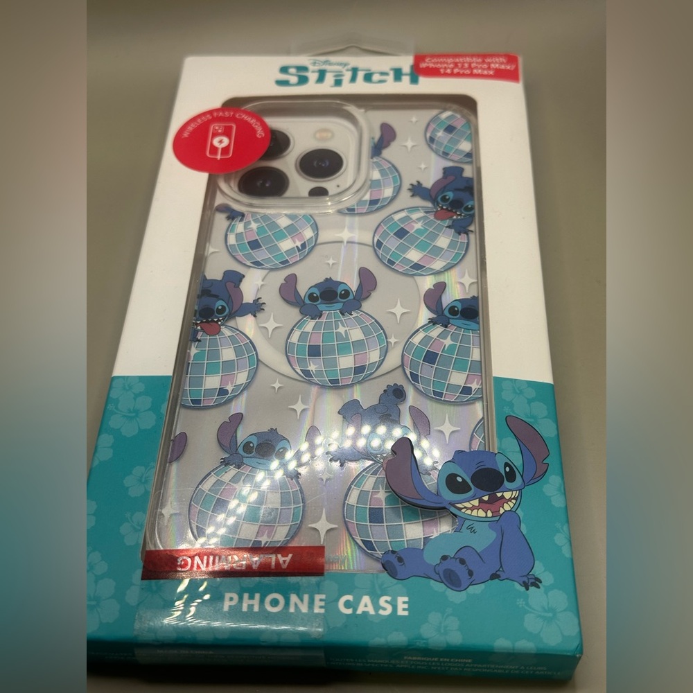 Disney Cell Phones & Accessories | Disney Lilo & Stitch Iphone 14 Pro Max Phone Case | Color: Blue | Size: Os