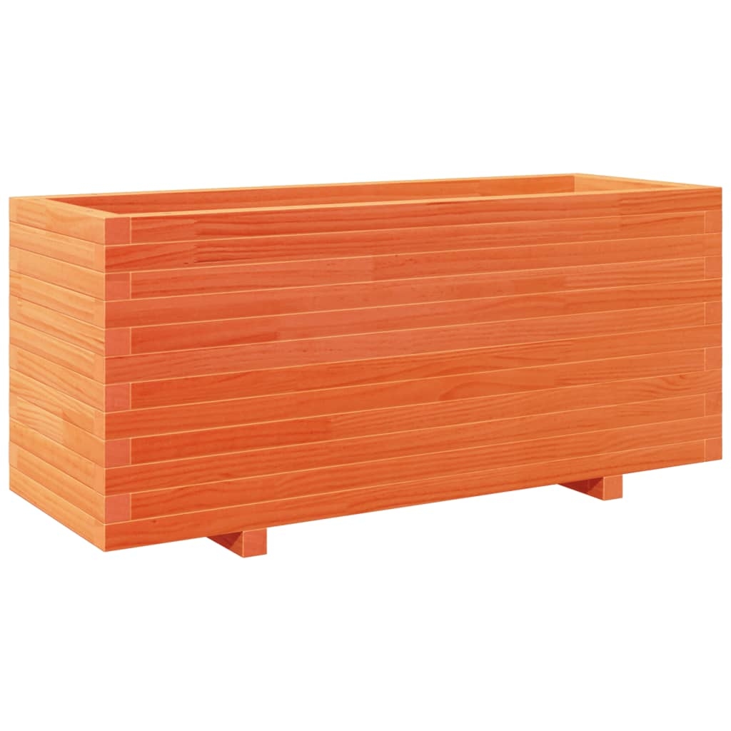 vidaXL Pflanzkübel Wachsbraun 110x40x49,5 cm Massivholz Kiefer Image