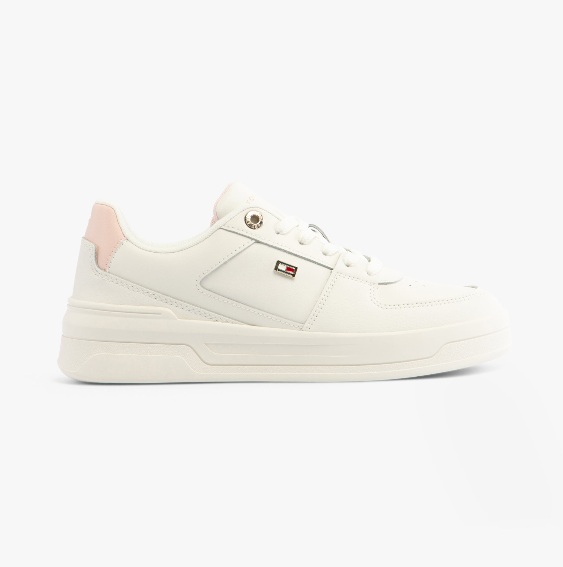 Tommy Hilfiger Flag Basket Sneaker Damen Sneakers Ecru/Whimsy Pink