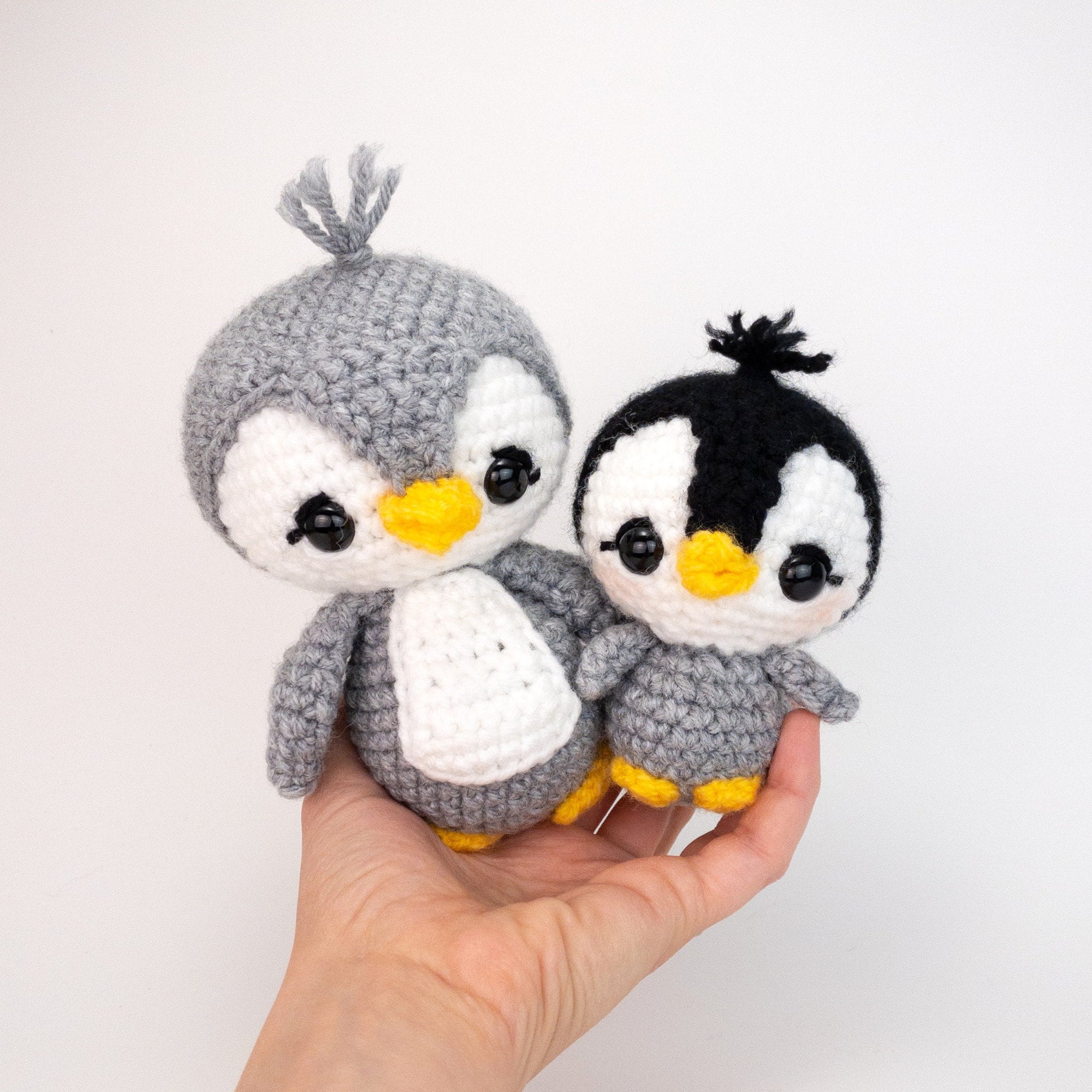 SCHEMA: Schema pinguino e cucciolo - schema pinguino amigurumi - schema pinguino all'uncinetto - cucciolo di pinguino amigurumi - schema uncinetto PDF