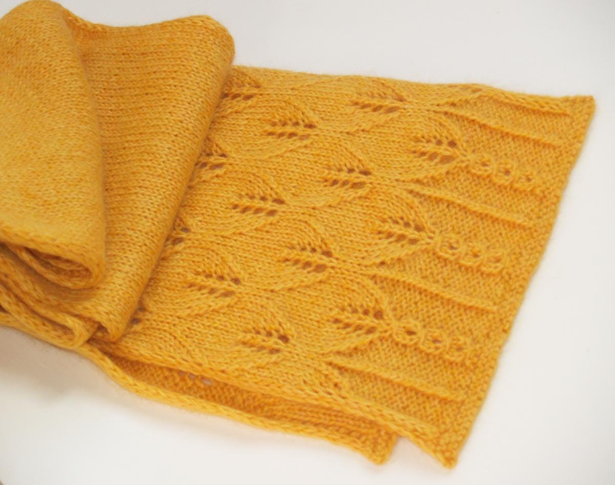 Sciarpa - modello di maglia - sciarpa lavorata a maglia con pizzo - modello di sciarpa calda e avvolgente - modello di sciarpa lavorata a maglia con p
