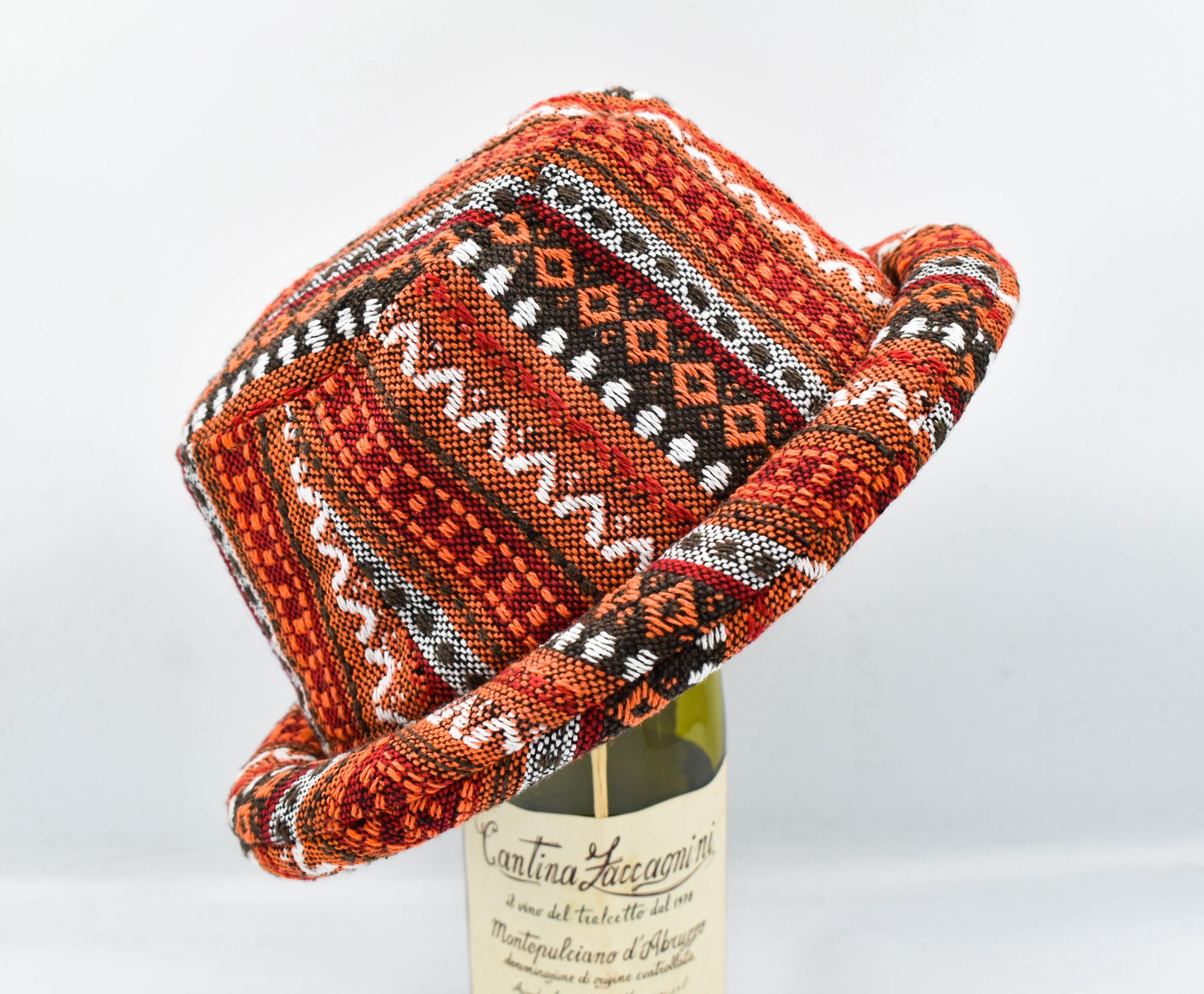 Cappello da pescatore, cappello hipster, cappello funky, cappello tribale, cappello colorato da festival, cappello boho, cappello boho, cappello hippi