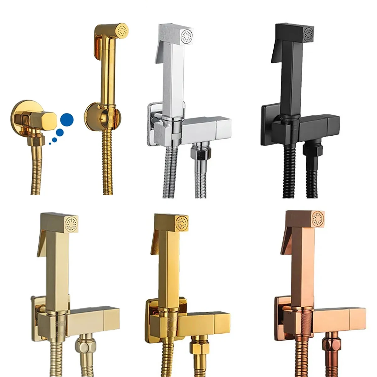 ULA Messing Bidet Wasserhahn Gold Handheld Wc Bidet Sprayer Hygienische Dusche Wc Armaturen Einzigen Kalten Wasserhahn Selbst Reinigung