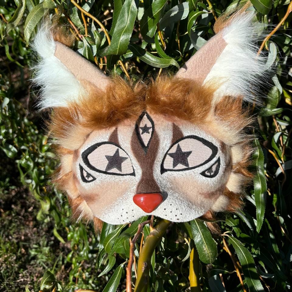 Regalo per Therian e Furry Maschera di volpe Maschere di animali Therian Cosplay artigianali Quadrobics Accessori pelosi Oggetti Therian Antropomorfi