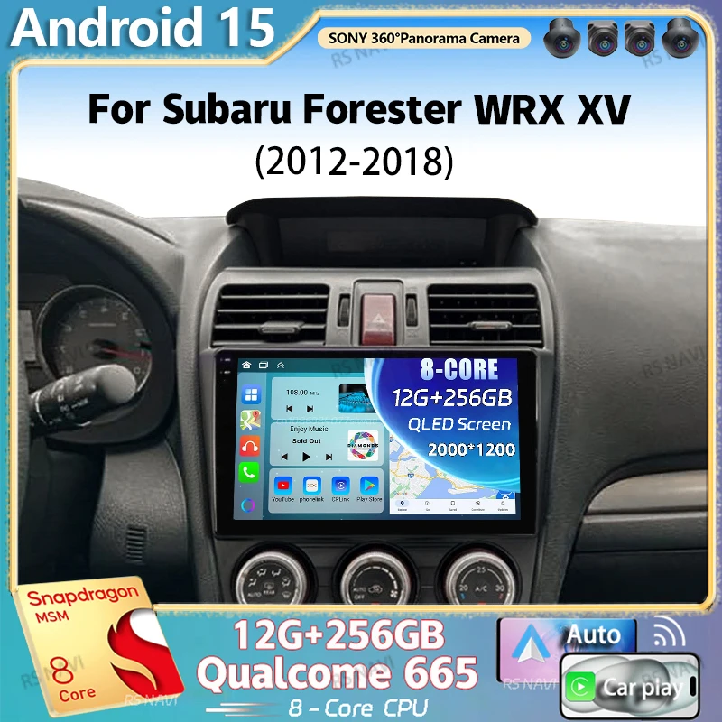 Android 15 Für Subaru Forester WRX XV 2012-2018 2K QLED Stereo Auto Radio Multimedia Video Player GPS 4G CarPlay Image
