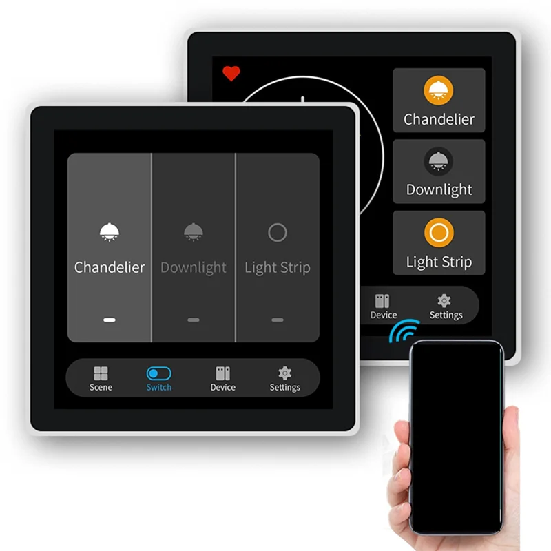 MEOF Tuya Smart Home Mehrere Zigbee Smart Home Control Panel 4-Zoll-Schalttafel In-Wall-Touchscreen-Steuerung für Home-EU-Stecker Image