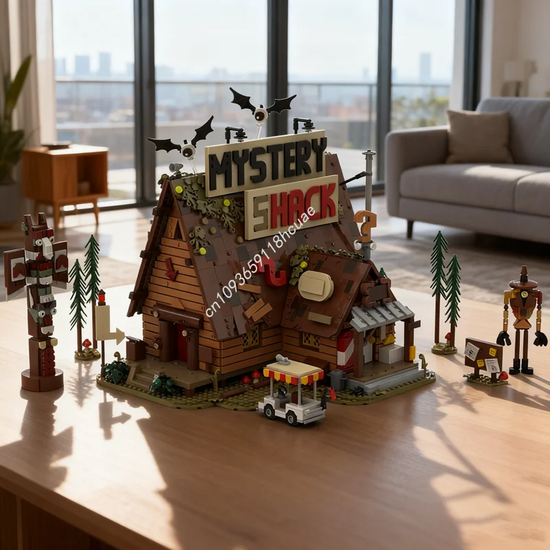 3874 Stück MOC The Mystery Shack Disneienyed Modellbausteine zum Zusammenbauen, DIY, kreative Idee, Weihnachtsgeschenk, Bildungsspielzeug, Ziegel Image