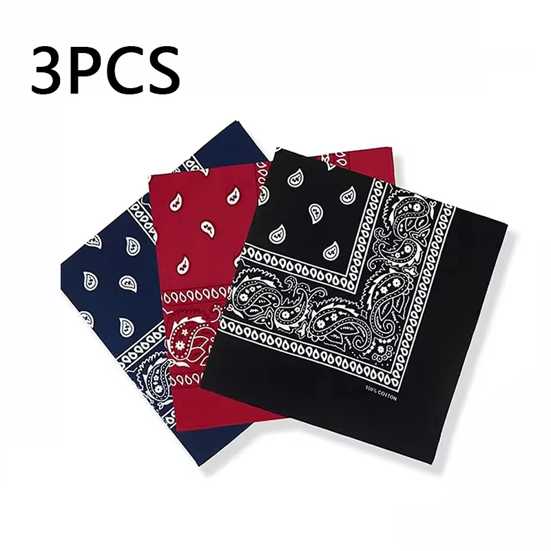 3 Stück Hip-Hop-Stirnbänder für Herren und Damen, modische Seidenschals, Haarbänder, Western-Cowboy-Sport-Kopfbedeckung, Handgelenk-Haar-Accessoires