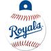 Kansas City Royals MLB Personalized Engraved Pet ID Tag, 1 1/4" W X 1 1/2" H, Large, Blue