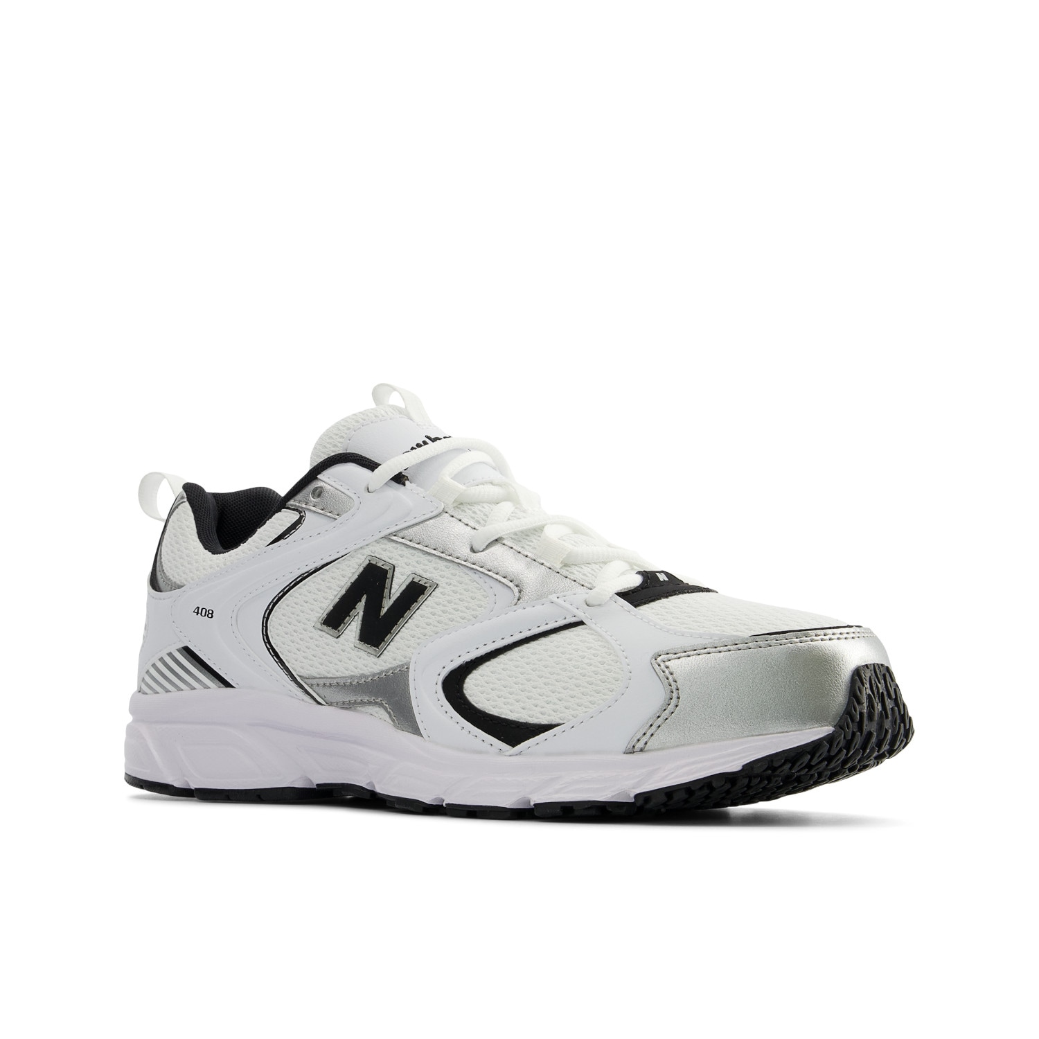 Sneaker NEW BALANCE "408", Damen, Gr. 39,5, weiß, schwarz,, Synthetik, Textil, Schuhe Sneaker, von dem New Balance 530 inspiriert