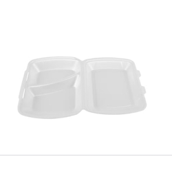 200 Stück Menüboxen Lunchbox 2-geteilt 245x210x72 mm Weiß IP4 MB2 Image