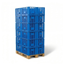 Logiplast 36 Stück Bäckerkisten Brotkisten 600 x 400 x 320 mm in blau Image