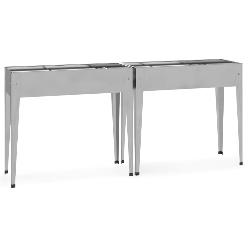 vidaXL Pflanzkübel 2 Stk. Verzinkter Stahl Image