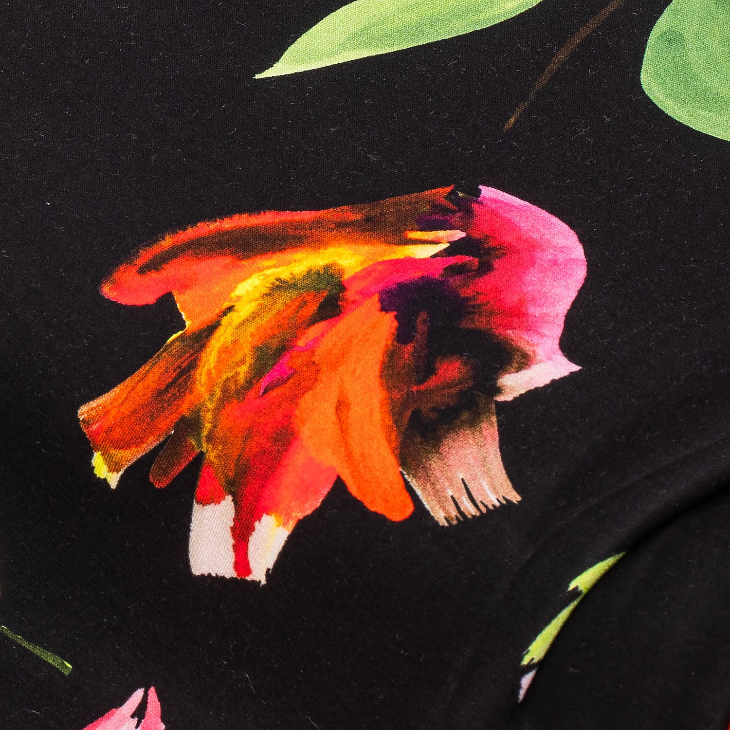 Viskose-Jersey Große Blumen, schwarz-color Image