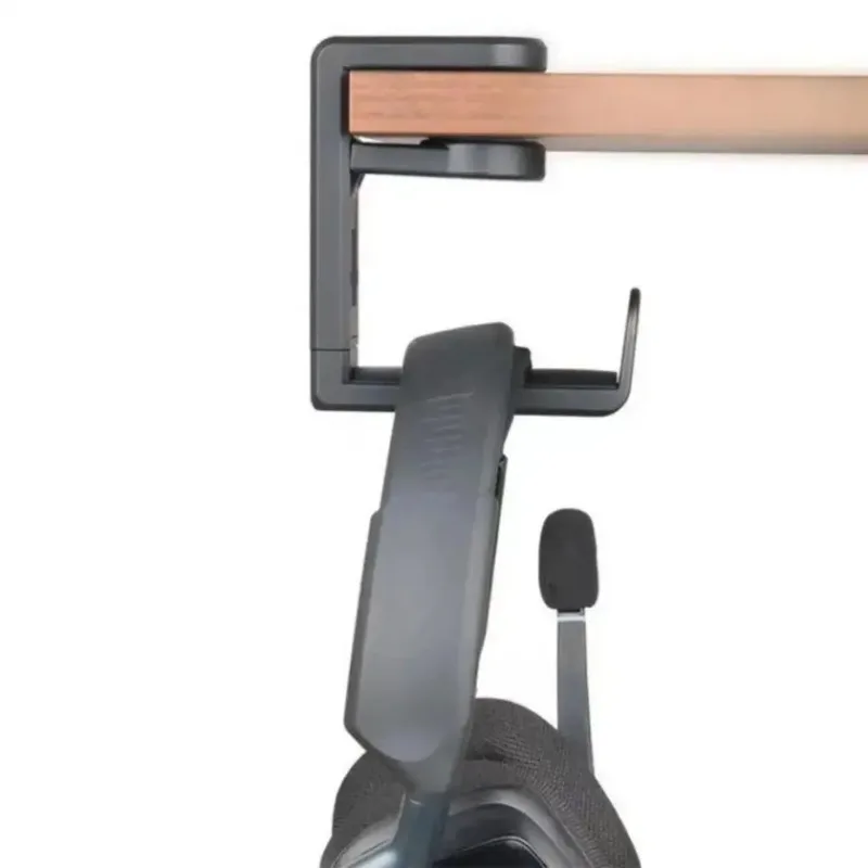 Headset-Hakenhalter mit 360-Grad-verstellbarem Gaming-Kopfhörerständer, drehbarer Kabel-Clip-Organizer, doppellagiger Kopfhörerständer Image