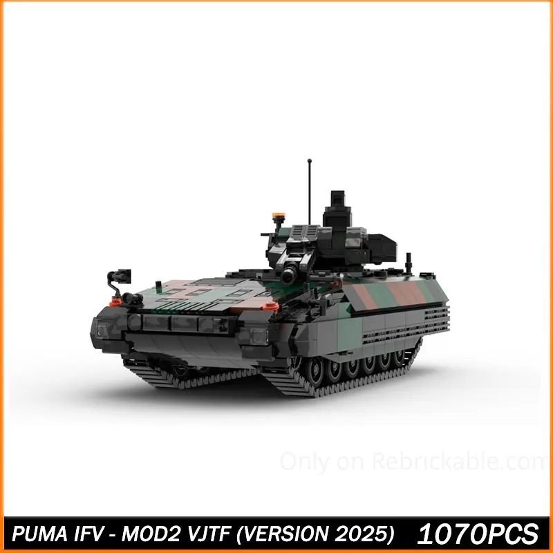 MOC Militärfahrzeug Serie Deutschland PUMA IFV - MOD2 VJTF (Version 2025) MOC Bausteine Ziegel Modell Montage Spielzeug 1070PCS Image
