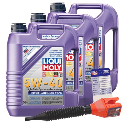 Liqui Moly 15 L Leichtlauf High Tech 5W-40 + Ölw.-Anhänger [Hersteller-Nr. 3864] Image