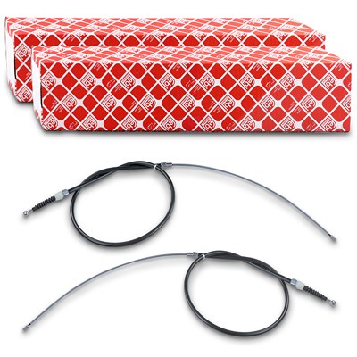 Febi Bilstein 2x Handbremsseil für Scheibenbremse hinten [Hersteller-Nr. 40643460] für Audi, Seat, VW Image