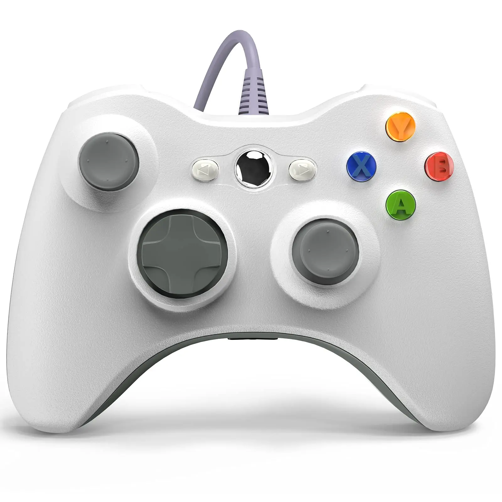Wired Controller For Xbox 360, Game Controller Dual-Vibration Turbo Compatible With Xbox 360/360 Slim And Pc Windows 7,8,10,11