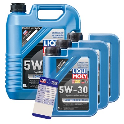 Liqui Moly 8 L Longtime High Tech 5W-30 + Ölwechsel-Anhänger [Hersteller-Nr. 10803884] Image