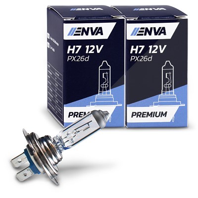 Enva 2x Glühlampe H7 55W 12V - PREMIUM --> +30% mehr Licht! [Hersteller-Nr. 40985477]