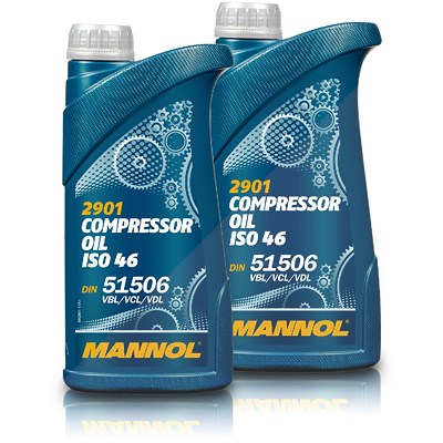 Mannol 2x 1 L Compressor Oil ISO 46 [Hersteller-Nr. MN2901-1] Image