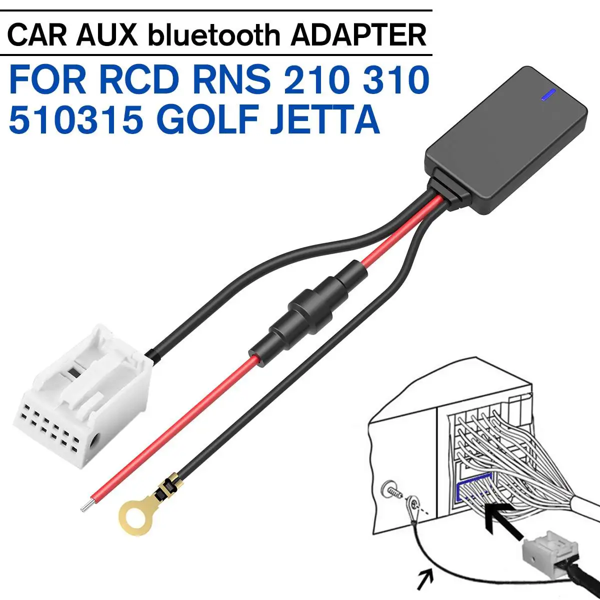 Aux Auto Bluetooth 5,0 Adapter Freisprecheinrichtung MP3 Musik Kabel Für RCD RNS 210 310 510 315 Für VW Für Polo Für Passat Für Golf R32 Image