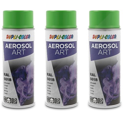 Dupli Color 3x 400ml Aerosol Art RAL 6018 gelbgrün glänzend [Hersteller-Nr. 722639]