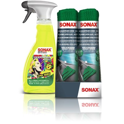 Sonax 500 ml CockpitPfleger Matteffect Lemon Rocks+MicrofaserTücher [Hersteller-Nr. 40842039] Image