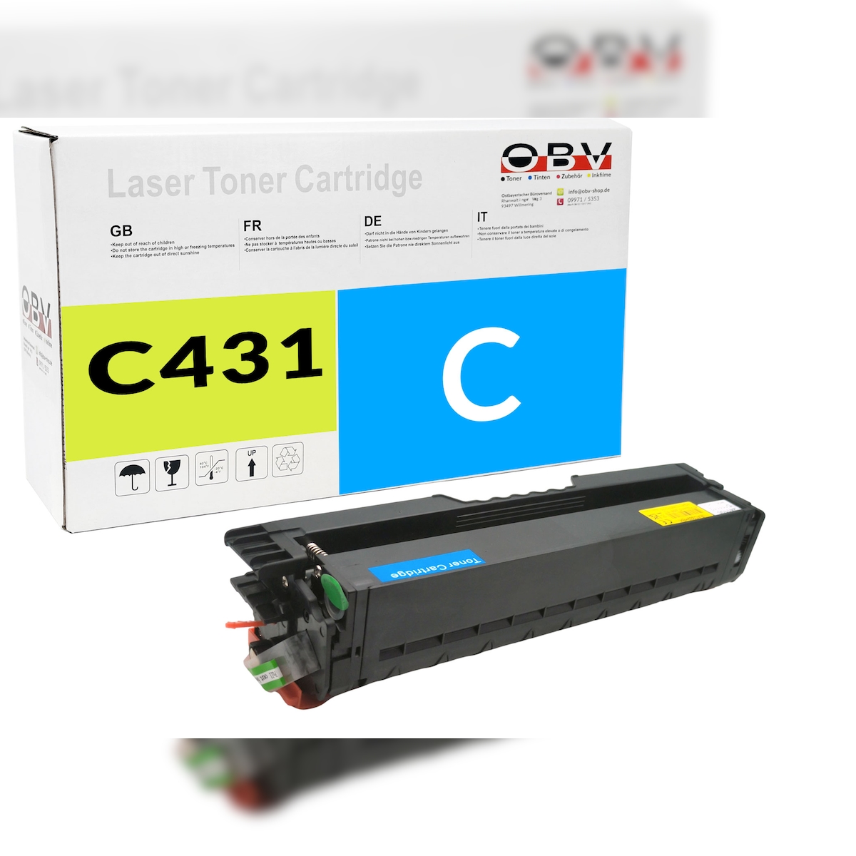 OBV Toner kompatibel für Lexmark 431 CS331dw Cyan Image