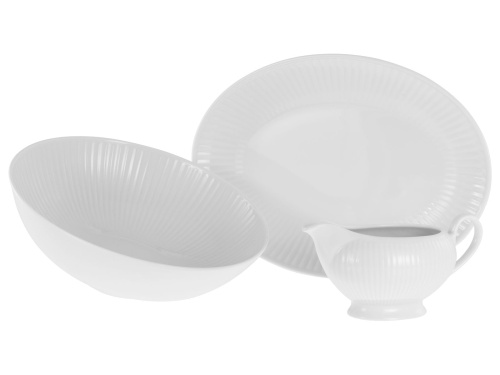 CreaTable Valencia Weiss Servier Set 3-tlg Porzellan Image