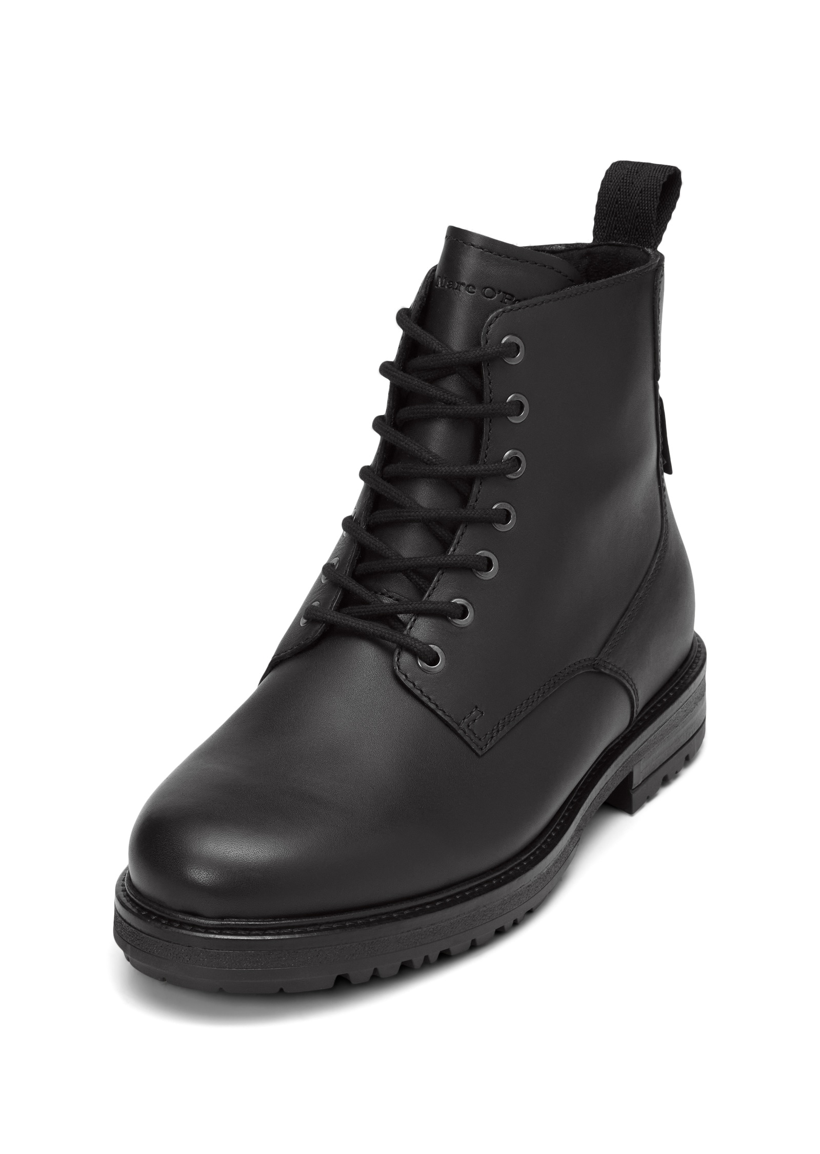 Stiefelette MARC O'POLO "aus edlem Rindleder", Damen, Gr. 44, schwarz, Obermaterial: 100% Leder (Rind), unifarben, Schuhe Stiefelette