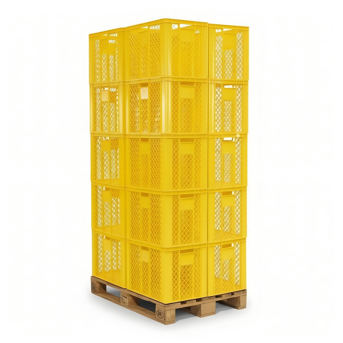 Logiplast 20 Stück Bäckerkisten Brotkisten 600 x 400 x 410 mm in gelb Image