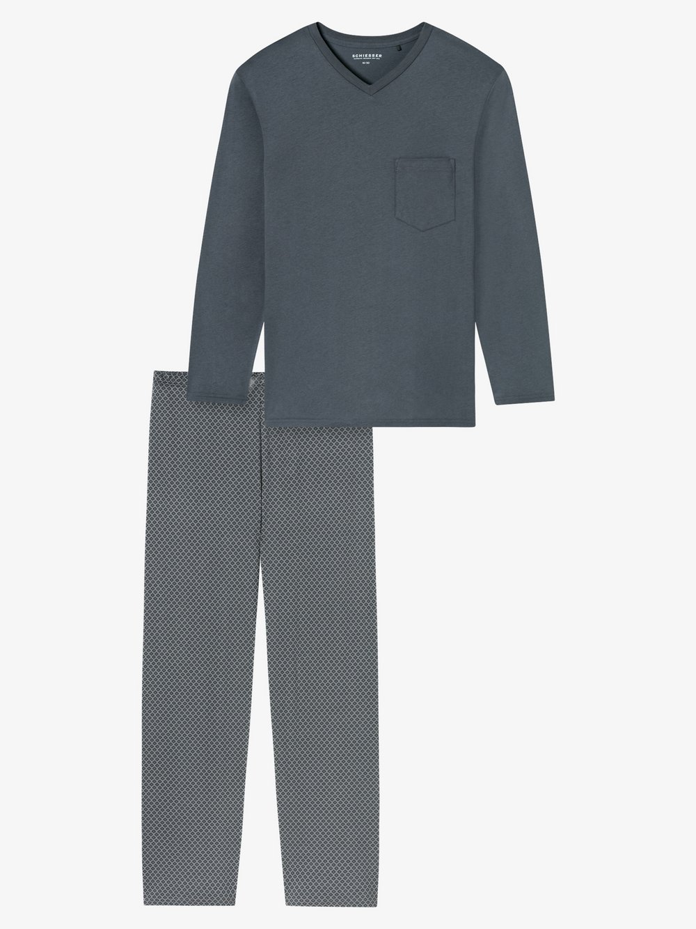 Schiesser Pyjama Herren grau, 48 Image