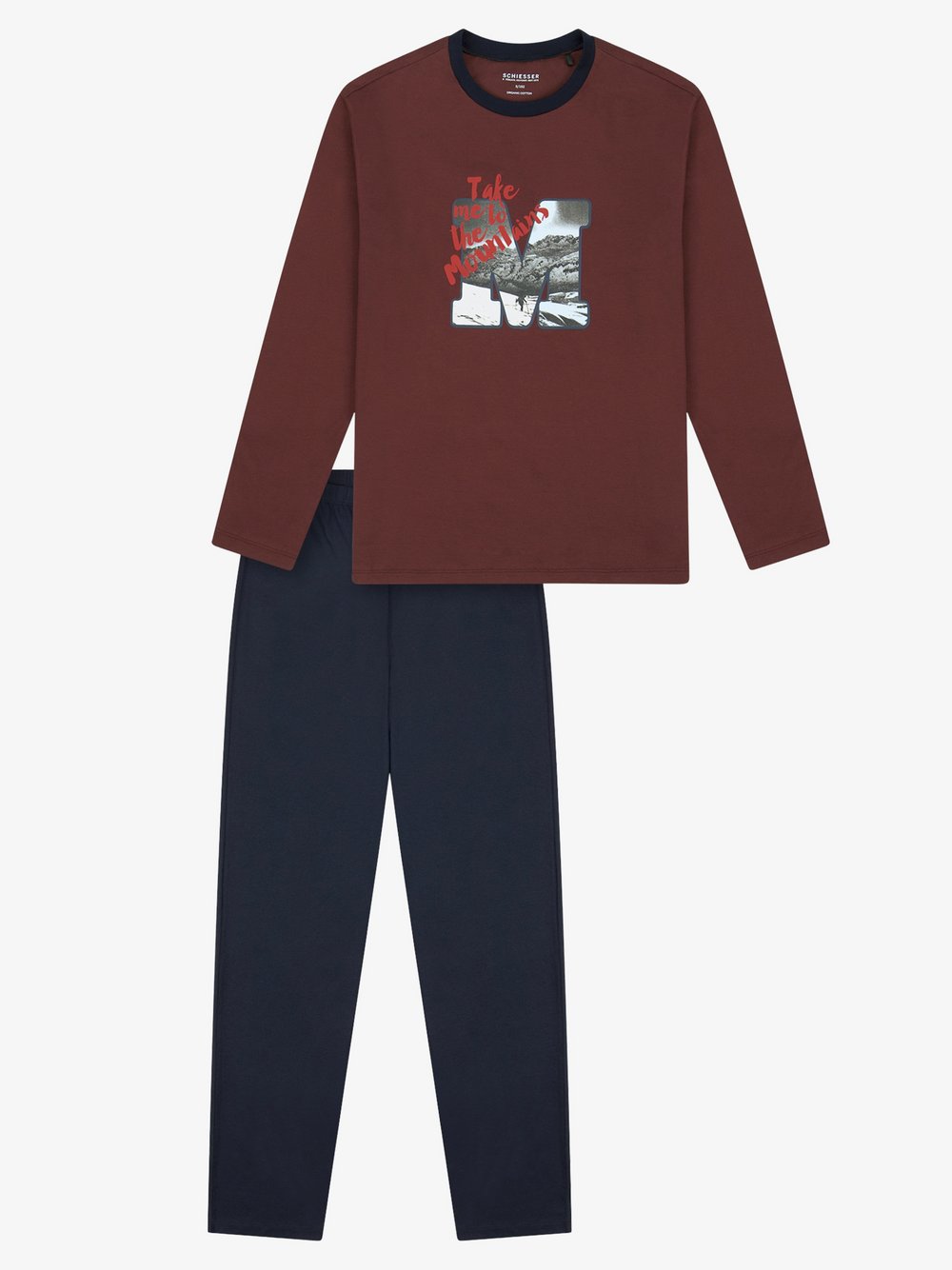 Schiesser Pyjama Jungen bordeaux, 140 Image